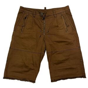 Dsquared2 Women's 50 IT Sexy Bermuda Cargo Iconic Crotch Strap 16" Capris Shorts